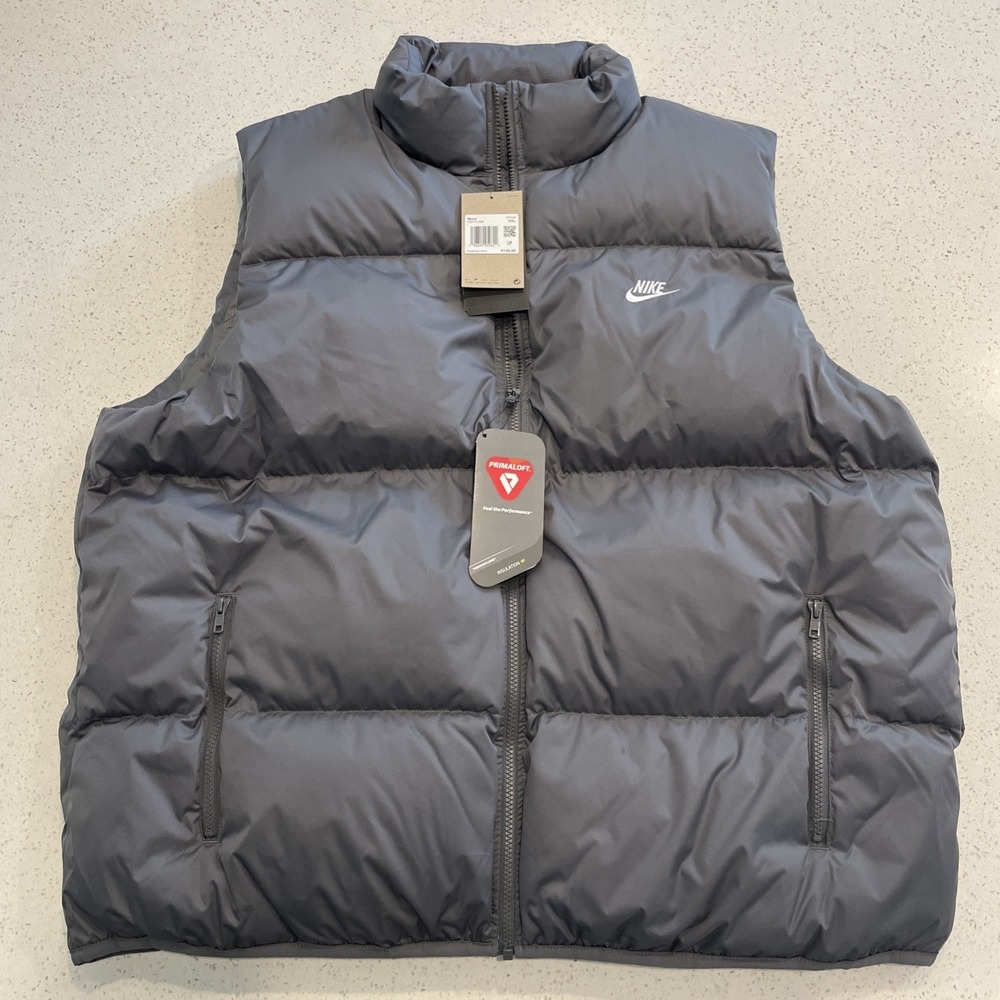 Nike Sportswear Club PrimaLoft Water-Repellent‎ Puffer Vest Grey FB7373 068 XXL